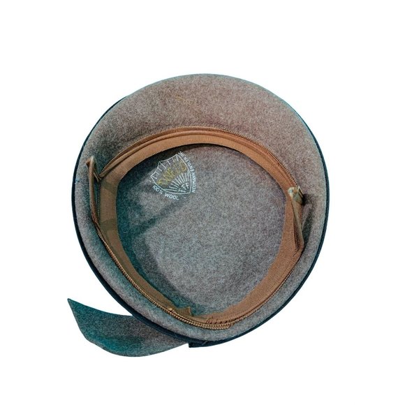 Vintage 1950s Brown Hat Tweed Neumann Endler Textured Wool Beret - Picture 7 of 10